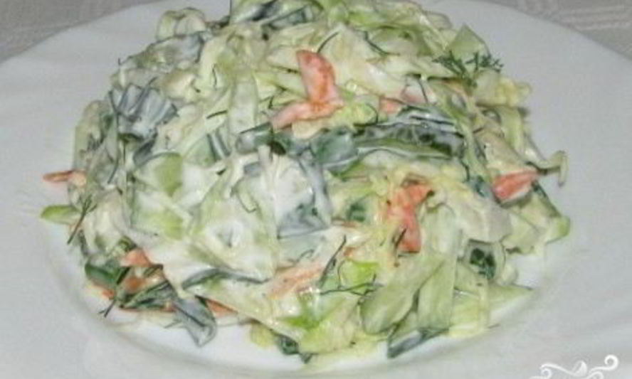 Рецепт салата из свежей зелени