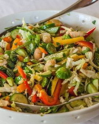 Салат Нежность с креветками