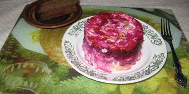 салат сельдь под шубой