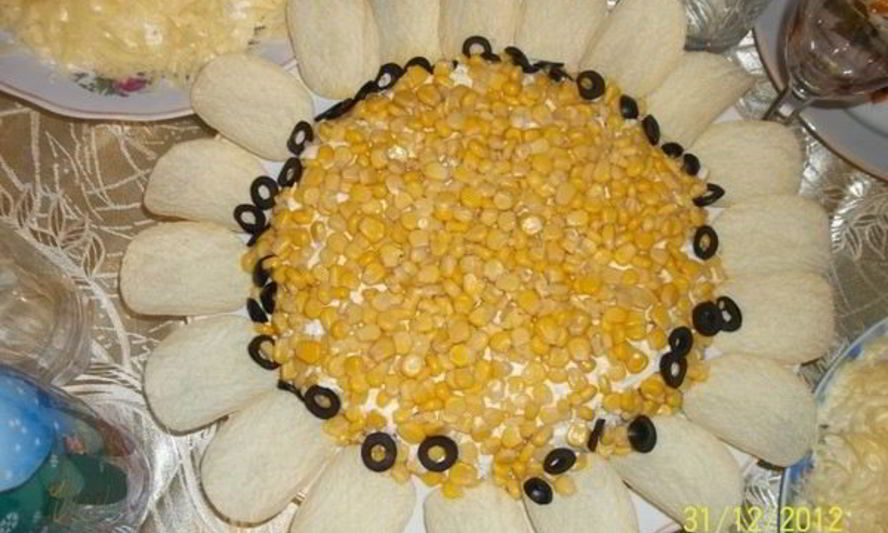 Рецепт салата подсолнух