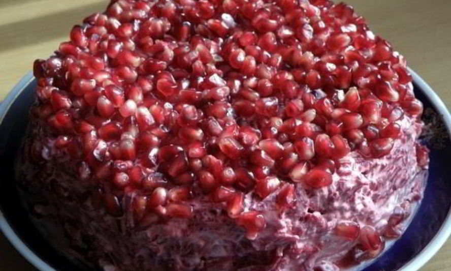 Рецепт салата с говядиной и гранатом