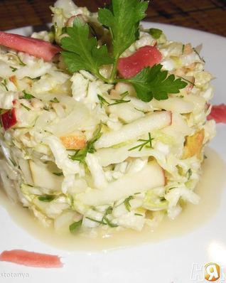 Салат с капустой и имбирем