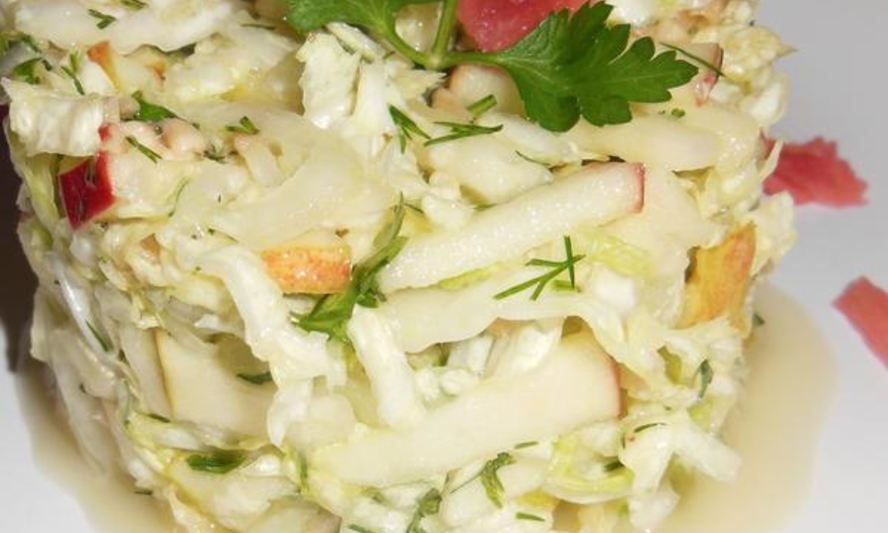 Рецепт салата с капустой и имбирем