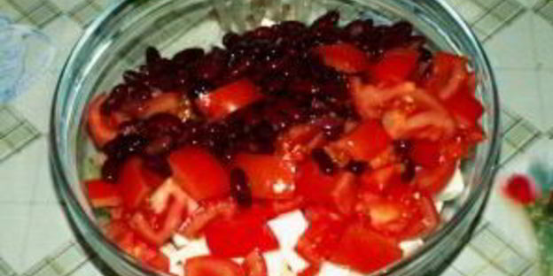 салат с копченой куриной грудкой