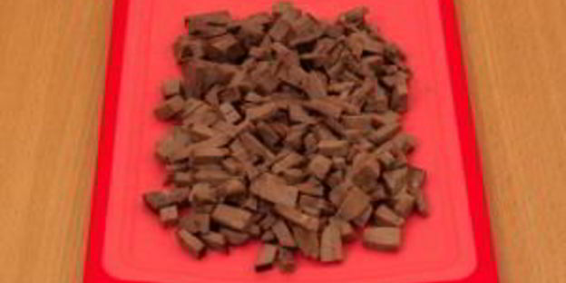 салат с печенью, фасолью и маринованными грибами