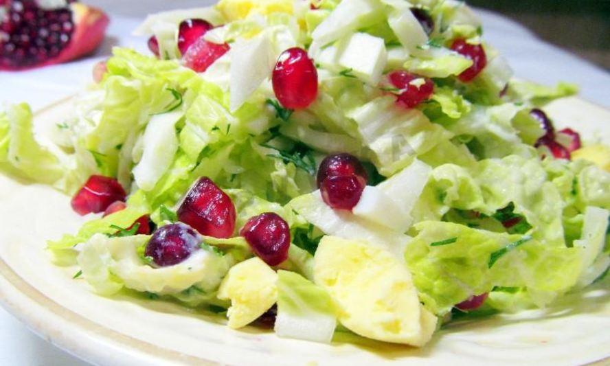 Рецепт салата с пекинской капустой и гранатом витаминный