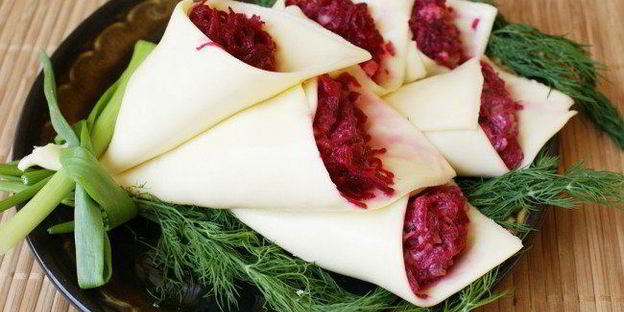 салат с сыром и свеклой каллы