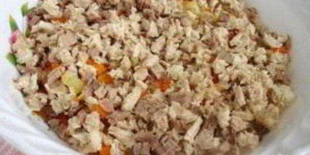 салат с вареным мясом