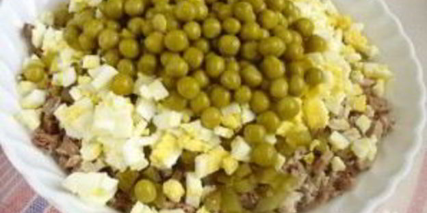 салат с вареным мясом