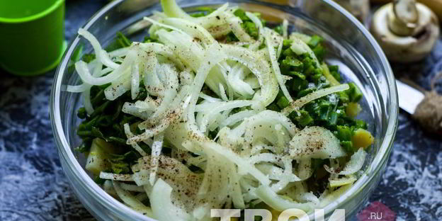 салат с языком и грибами