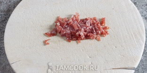 салат с зеленой фасолью и ветчиной