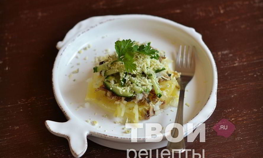 Рецепт салата со шпротами