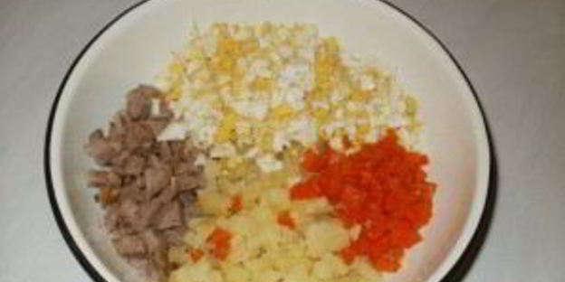 салат столичный с мясом