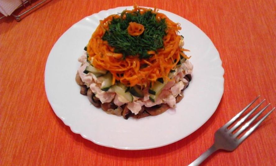 Рецепт салата восторг с корейской морковью