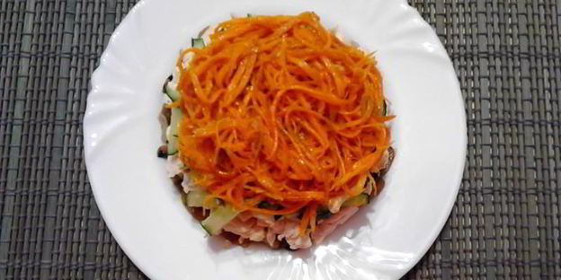 салат восторг с корейской морковью