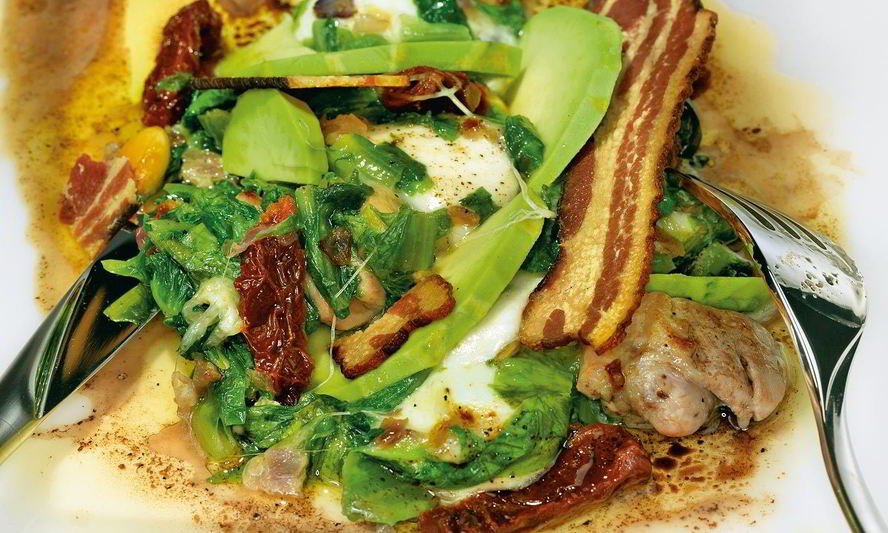 Рецепт теплого салата с куриной грудкой