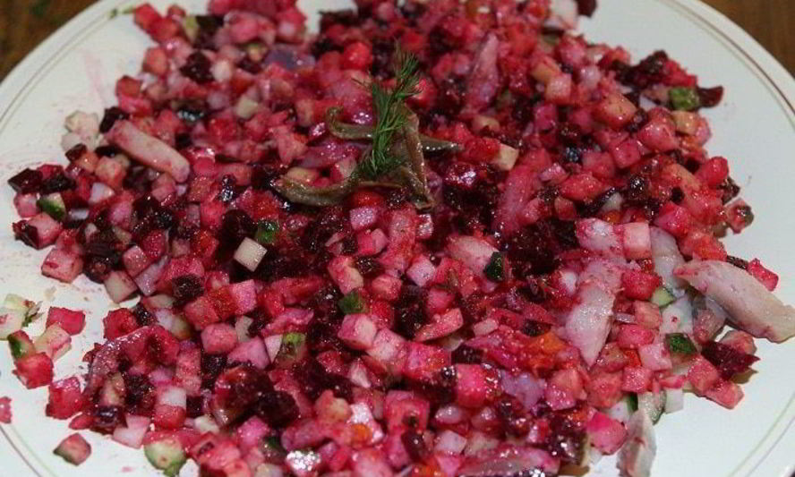 Рецепт винегрета с фасолью