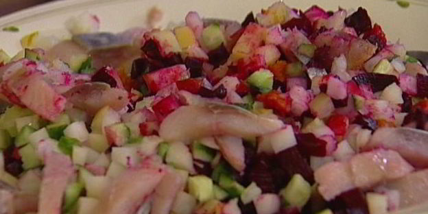 винегрет с фасолью