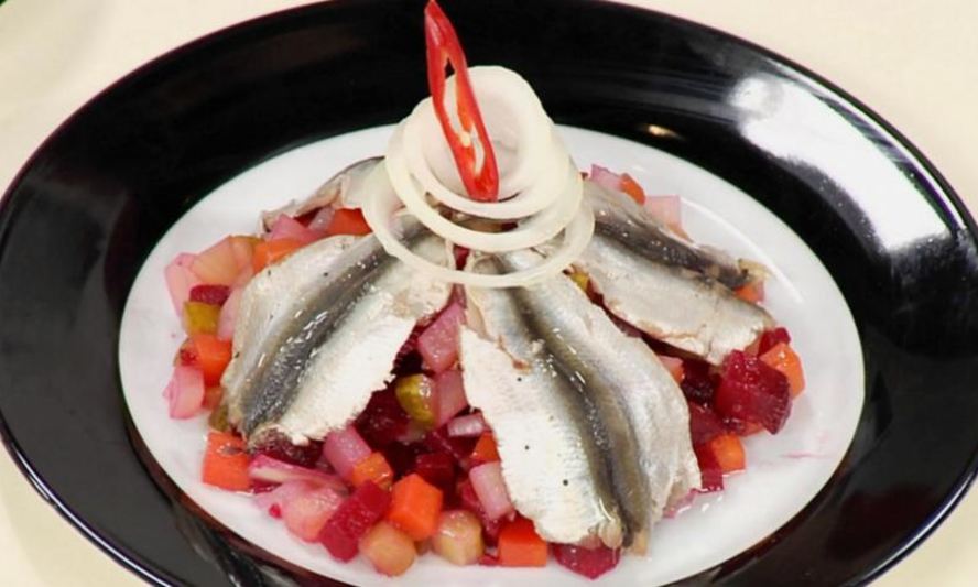 Рецепт винегрета с килькой