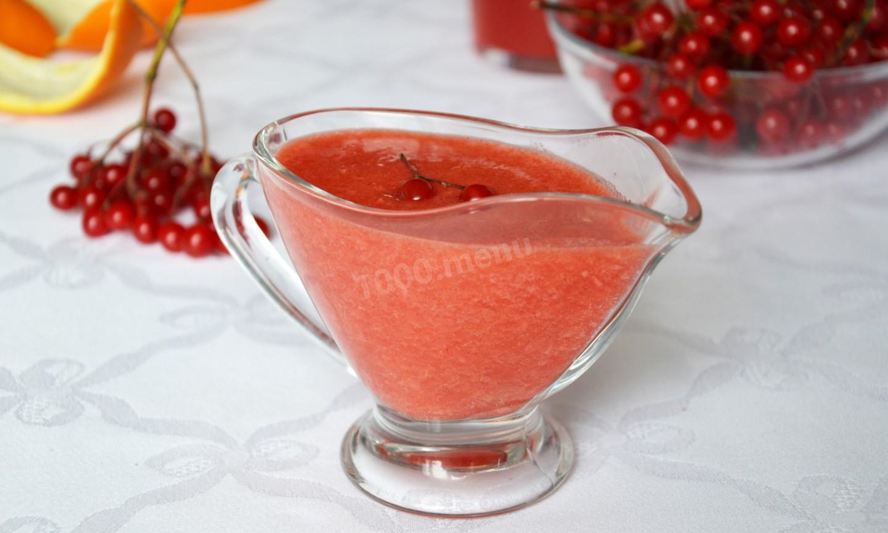 Рецепт калинового соуса с апельсином