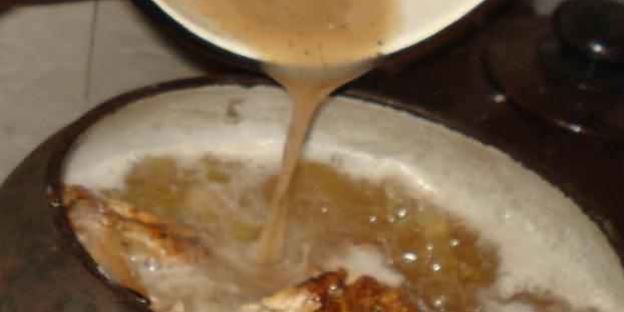 картофельный соус с цыпленком