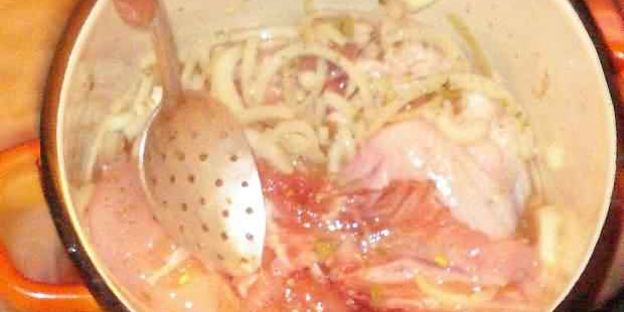 картофельный соус с цыпленком