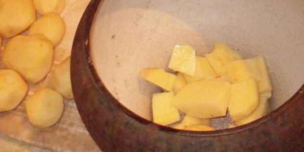 картофельный соус с цыпленком