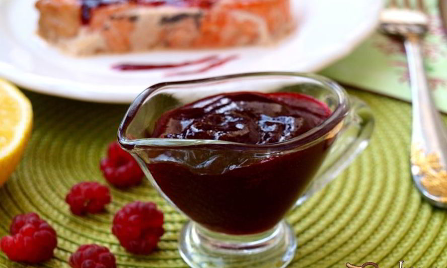 Рецепт малинового соуса