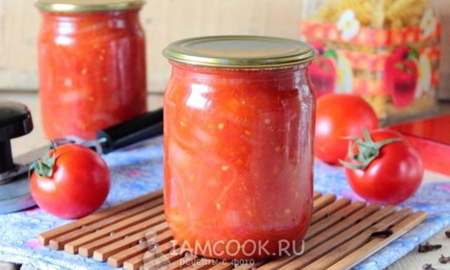 Рецепт томатна-лукового соус на зиму