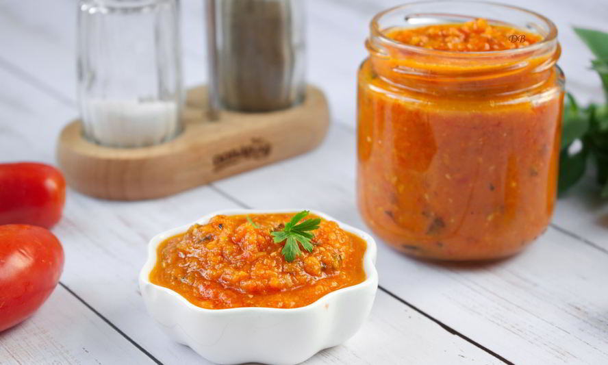 Рецепт зимнего соуса из запеченных помидоров