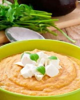 Ароматный крем-суп из баклажанов