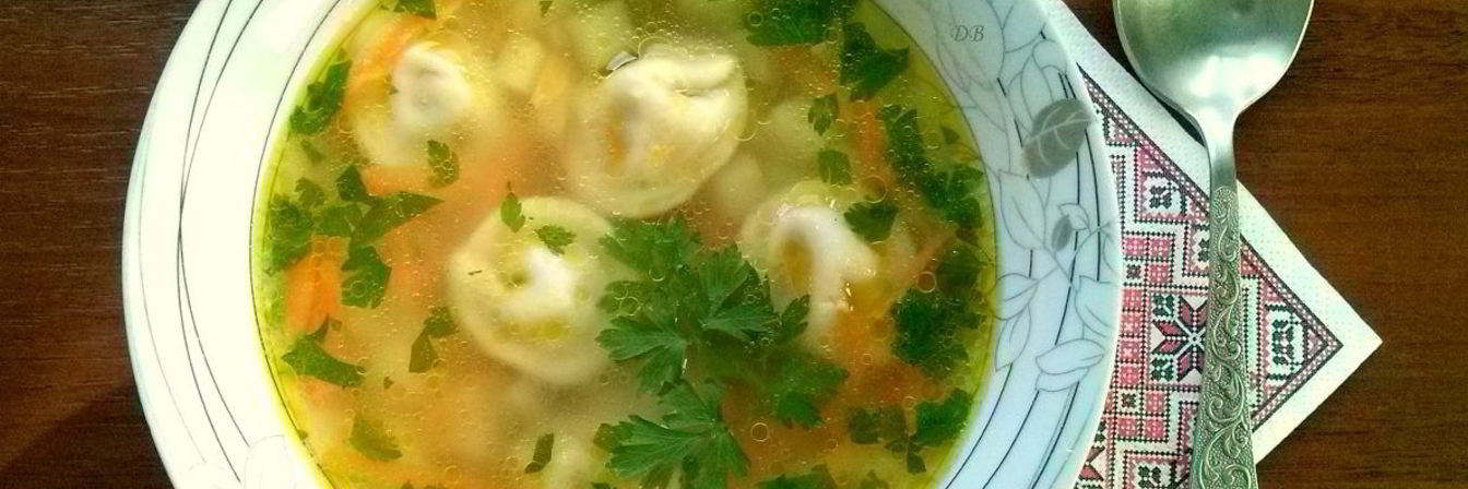 Бабушкин суп с пельменями