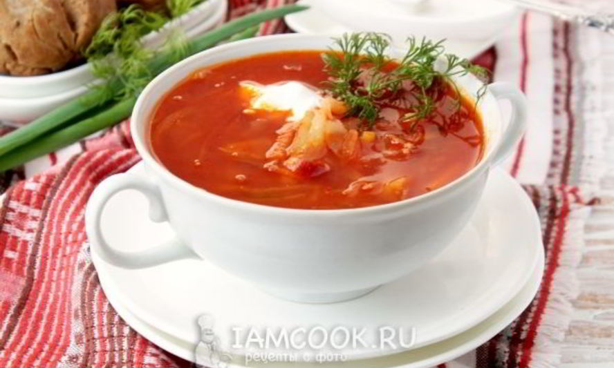 Рецепт борща без мяса