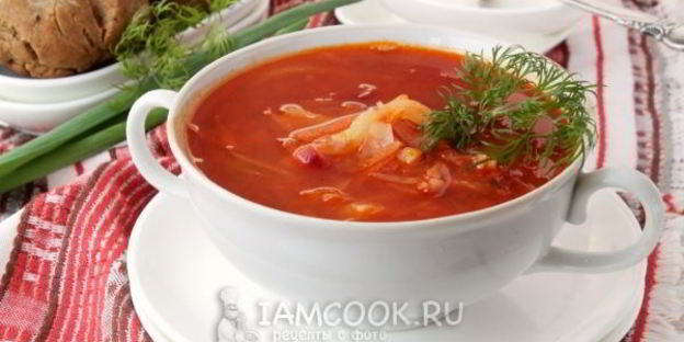 борщ без мяса
