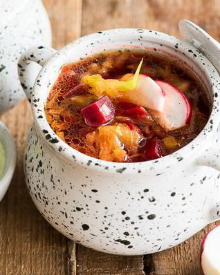 Борщ из молодой капусты