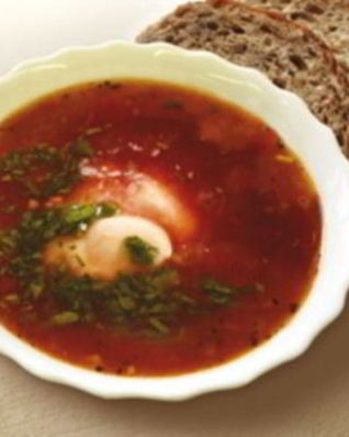 Борщ из свиного языка по-польски