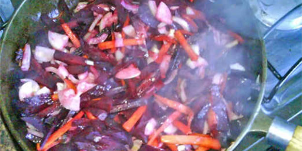 борщ с бычками и фасолью