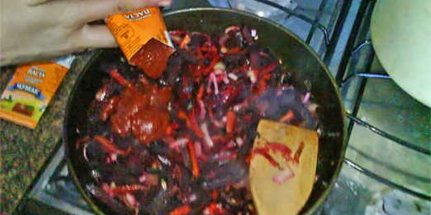 борщ с бычками и фасолью