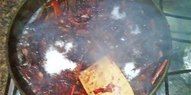 борщ с бычками и фасолью