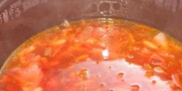 борщ с черносливом вегетарианский