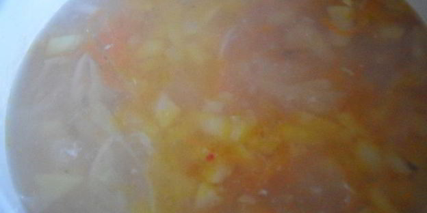 борщ с фасолью и яблоками