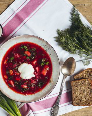 Борщ с фасолью