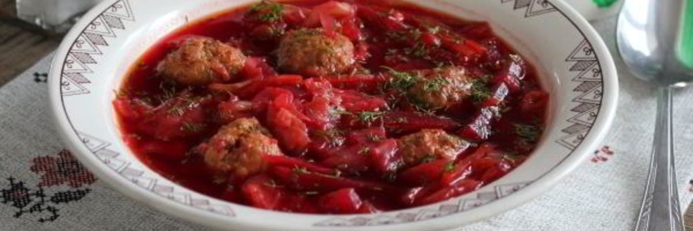 Борщ с фрикадельками в мультиварке