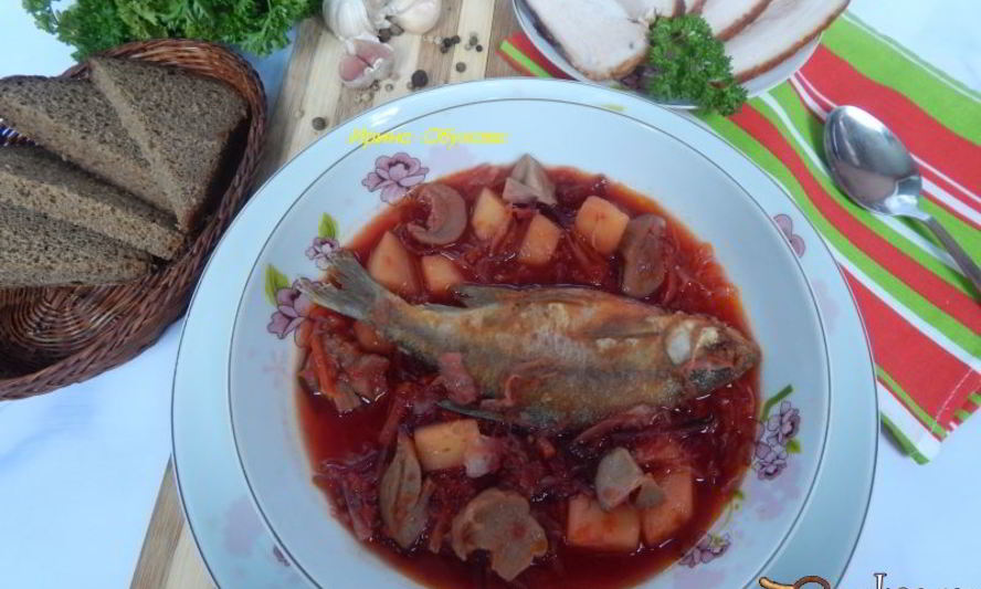 Рецепт борща с грибами и карасями по-днепропетровски