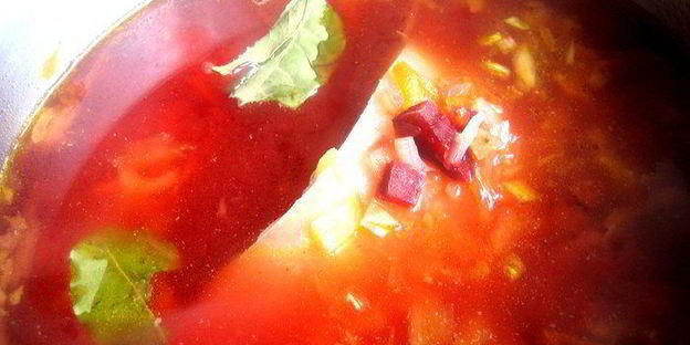 борщ с картофельными ньокками