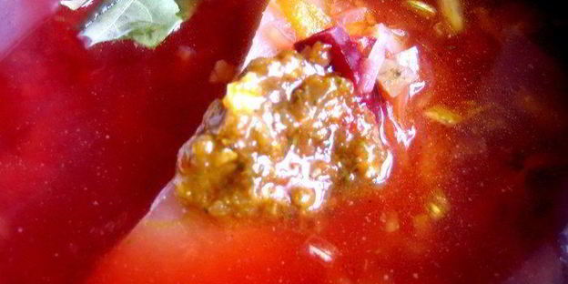 борщ с картофельными ньокками