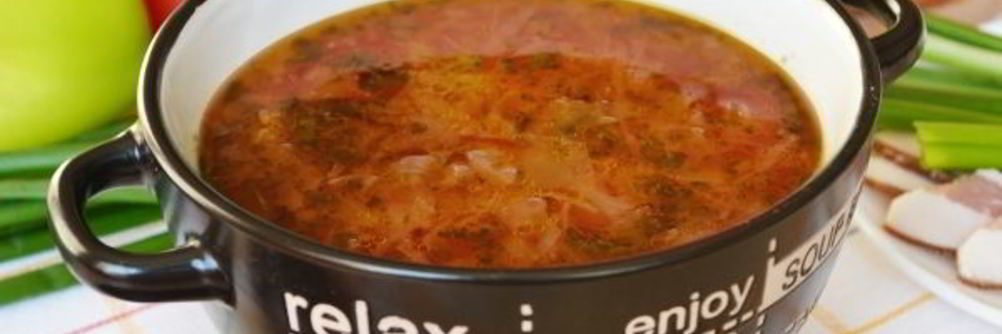 Борщ с пампушками