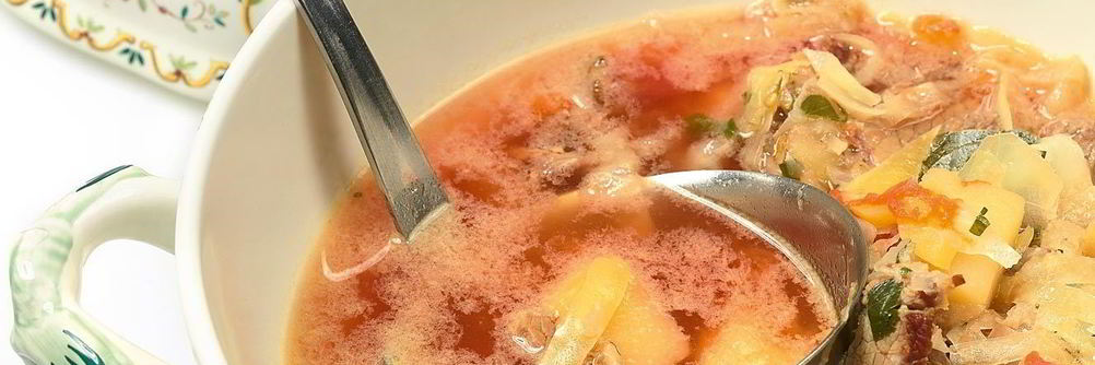 Борщ с салом