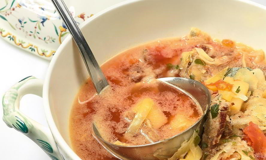 Рецепт борща с салом