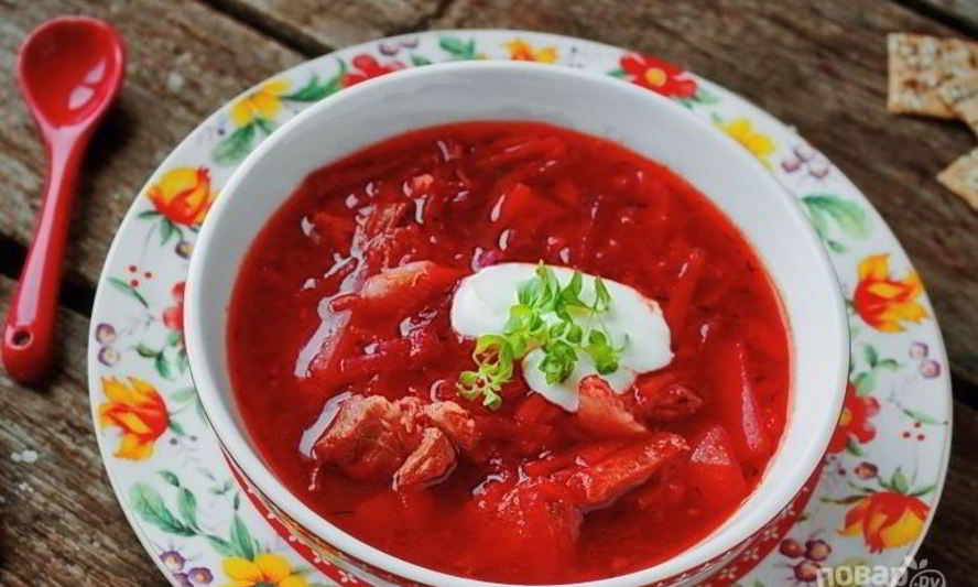 Рецепт борща со свеклой без капусты